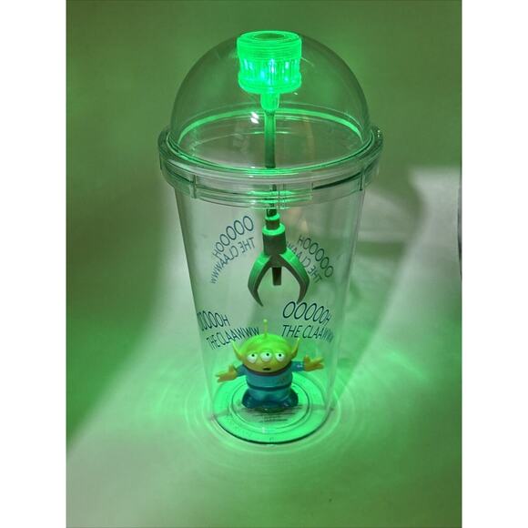 Disney Parks Pixar Toy Story Little Green Alien Claw Light Up Cup Tumbler - Picture 10 of 10